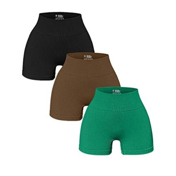 OQQ Women's Ribbed Seamless Workout Shorts - Picture 7 of 15